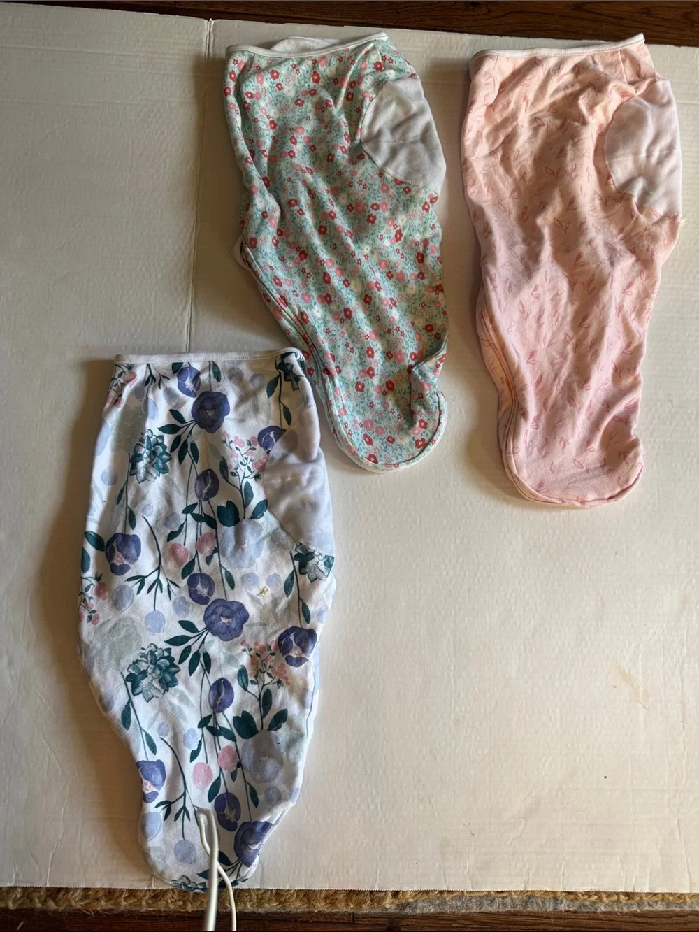aden + anais Floral and Pastel Swaddle Sack Trio - Pink, Mint, Purple